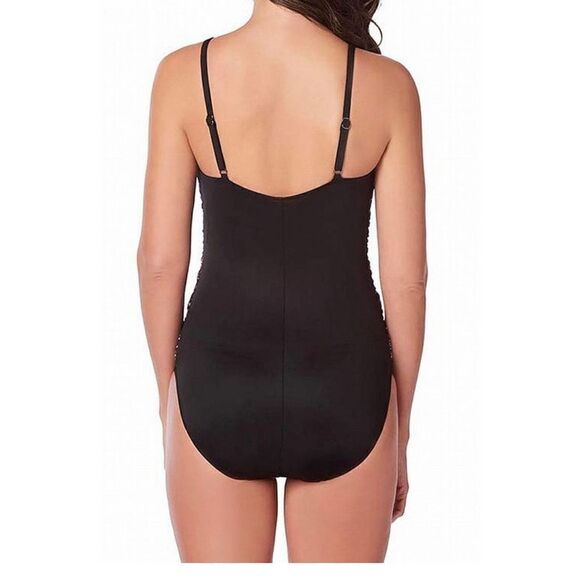 Magicsuit Purple Snake Charmer Lisa Draped One Piece Slimming Swimsuit Size 8 - Picture 2 of 12